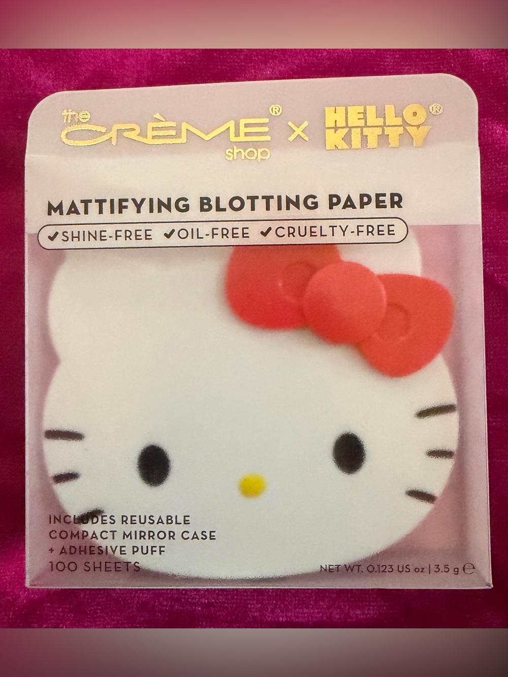 Hello Kitty Mattifying Blotting Papers with Red Bow